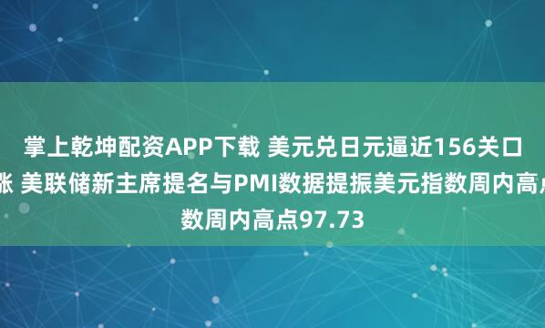 掌上乾坤配资APP下载 美元兑日元逼近156关口创三连涨 美联储新主席提名与PMI数据提振美元指数周内高点97.73